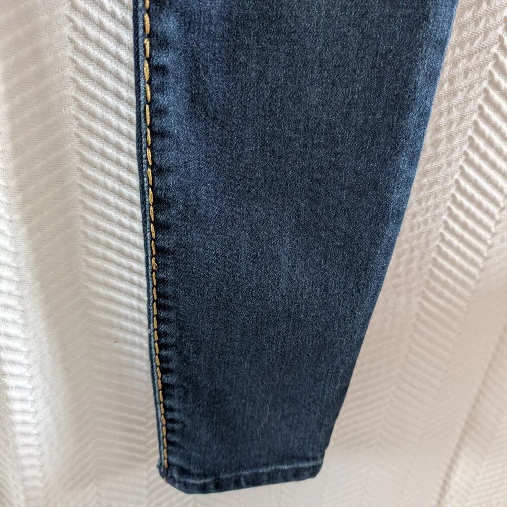 True Religion Halle Mid Rise Super Skinny Jeans Dark Blue Wash Size 24 Y2K Denim - Picture 7 of 12